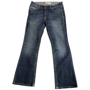 Ariat R.E.A.L. Denim Jeans Womens 32S Dark Blue Bootcut Western Midrise Durable